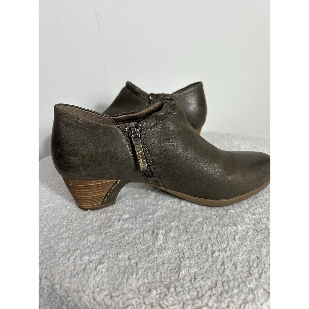 Dansko Debbie Burnished Ankle Boots, Taupe, Women's 37 EU (US 6.5-7) - Picture 9 of 15